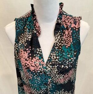 Banana Republic Womens Sleeveless Printed Blouse Size L